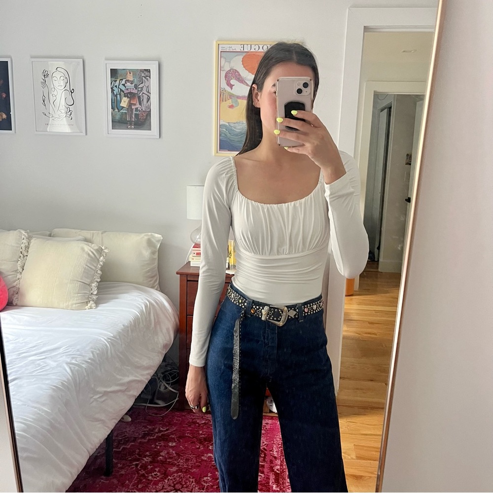 Princess Polly White Long-Sleeve Top🤍